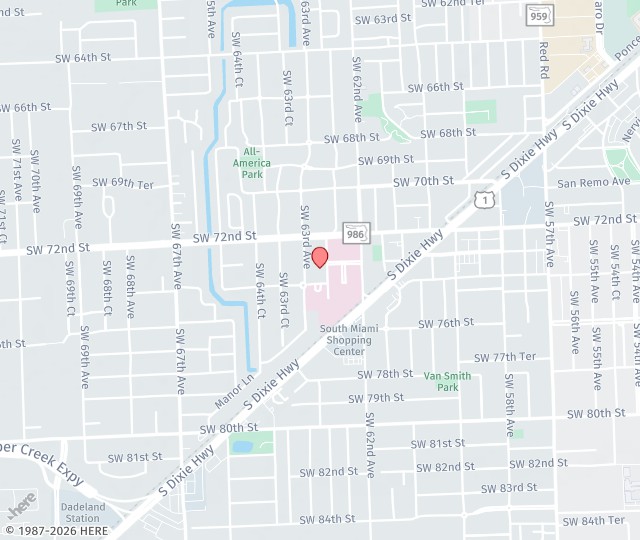 Location Map: 7300 Southwest 62nd Place #200, Suite #200 Miami, Florida 33143