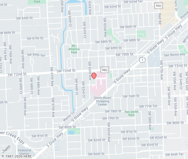 Location Map: 7300 SW 62nd Place, Suite 200 Miami, Florida 33143