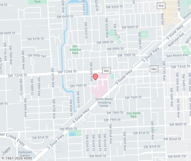 Location Map: 7300 SW 62nd Place, Suite 200 Miami, Florida 33143
