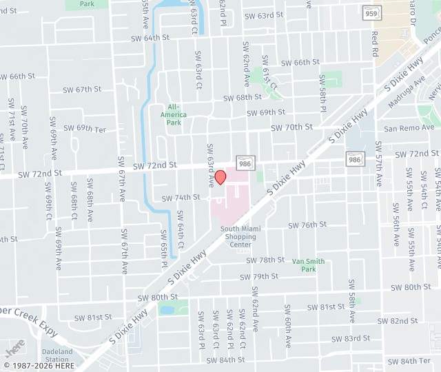 Location Map: 7300 SW 62nd Place, Suite 200 Miami, Florida 33143
