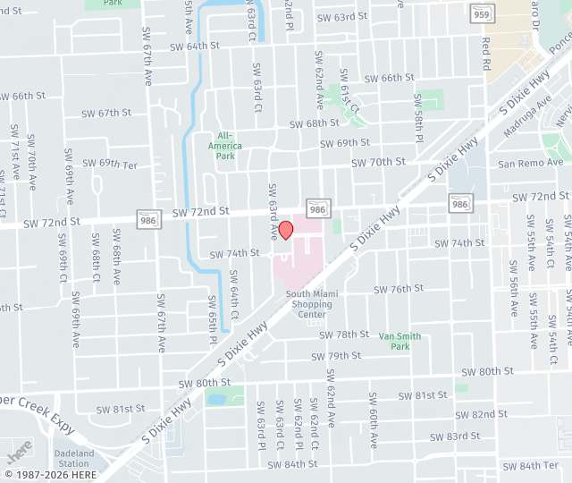 Location Map: 7300 Southwest 62nd Place #200, Suite #200 Miami, Florida 33143