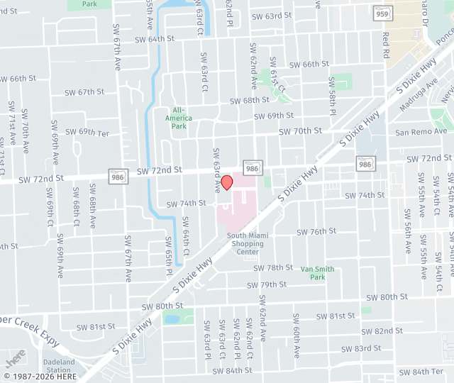 Location Map: 7300 SW 62nd Place, Suite 200 Miami, Florida 33143
