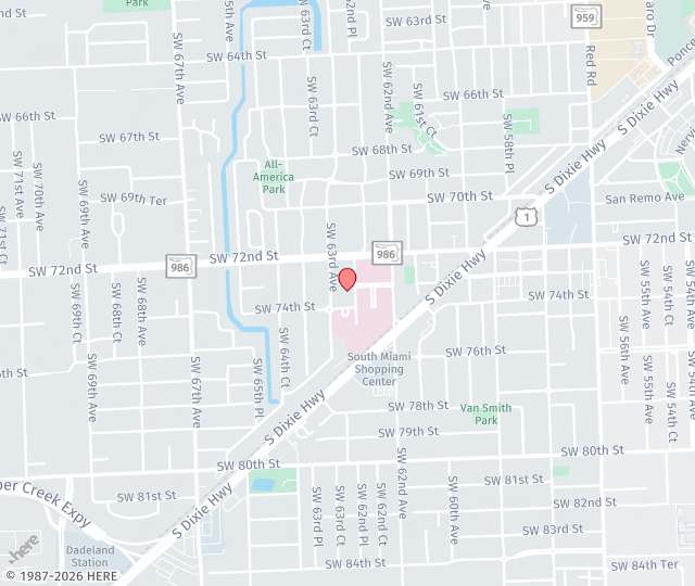 Location Map: 7300 Southwest 62nd Place #200, Suite #200 Miami, FL 33143